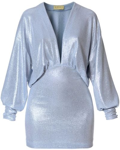 AGGI Shelby Celestial Mini Sequin Dress - Blue