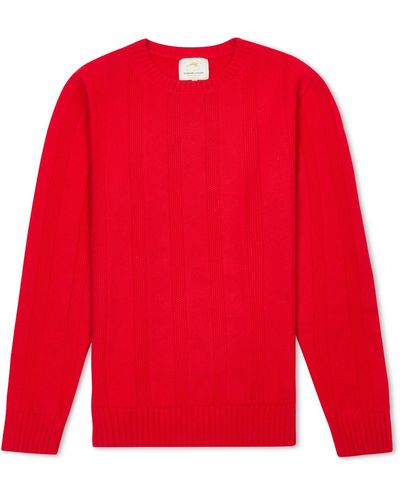 Burrows and Hare Seed Stitch Jumper - Red