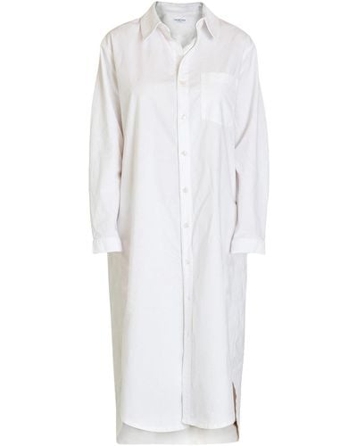NOEND Makenzie Linen Shirt Dress In - White