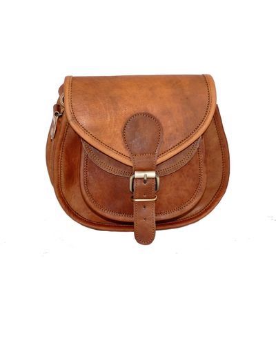 VIDA VIDA Vida Vintage Leather Saddle Bag Mini - Brown