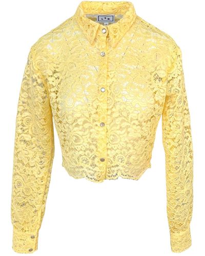 L2R THE LABEL Cropped Shirt - Yellow