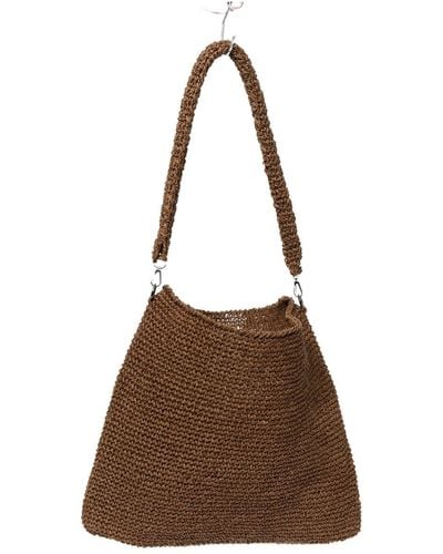 N'Onat Raffia Crochet Tote Bag In - Brown