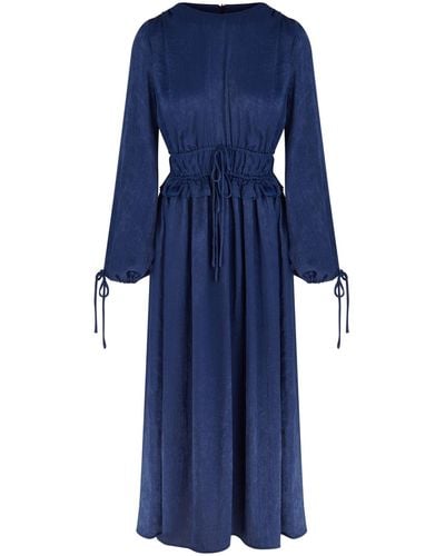 Loom London Dahlia Midnight Long Dress - Blue
