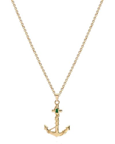 33mm Caspian Anchor Necklace - Metallic