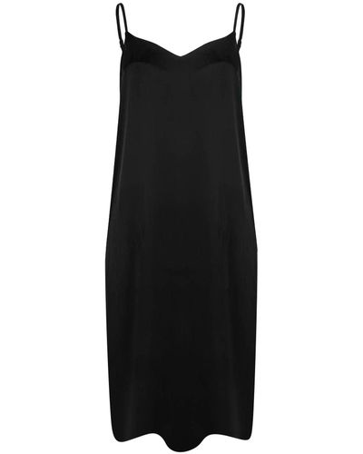 Nokaya Silk Dreamscape Long Slip Dress - Black