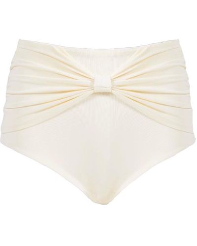 Decolet the label Lilly High-waisted Bottoms In Seashell - White