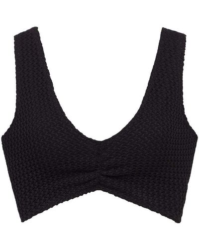 Montce Crochet Kim Variation Bikini Top - Black
