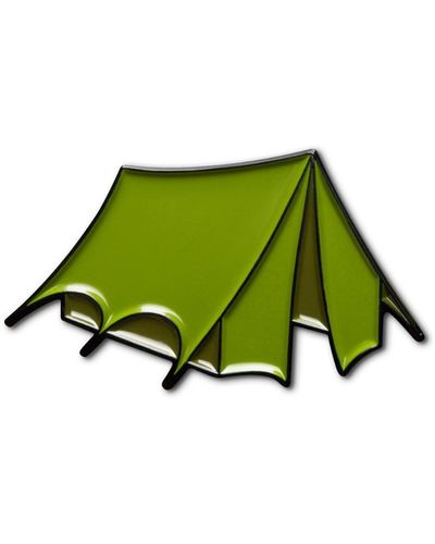 Make Heads Turn Enamel Pin Camping Tent - Green