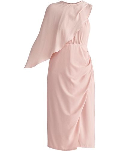 Paisie Detachable Cape Dress - Pink