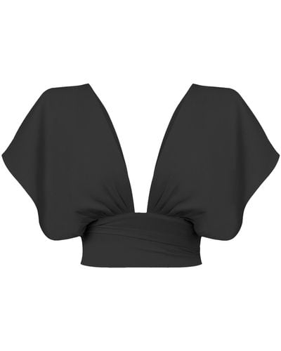 Lily Phellera Amber Top In Midnight - Black
