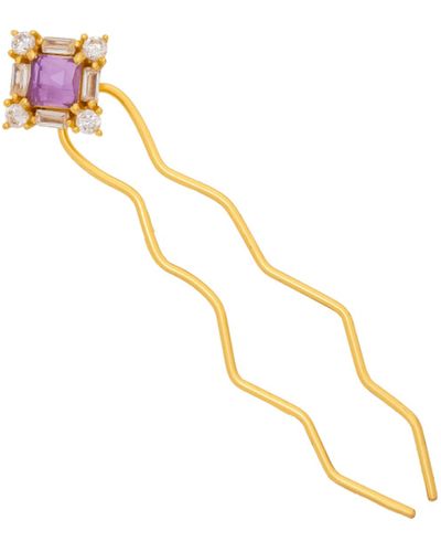 Lavani Jewels Polaris Purple Hairpin - Metallic