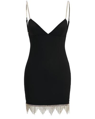 Nissa Embellished Trim Mini Dress - Black