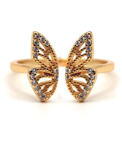 VicStoneNYC Fine Jewelry Butterfly Diamond Ring - Metallic