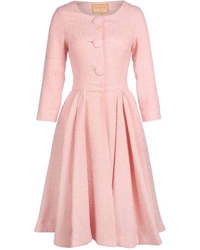 Santinni 'lady' Italian Wool Swing Dress Coat In Rosa - Pink