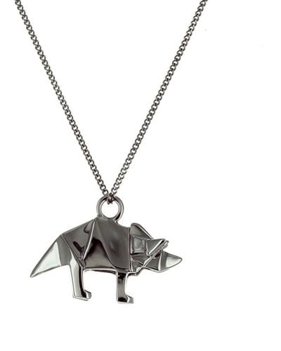 Origami Jewellery Mini Triceratop Gun Metal - Black
