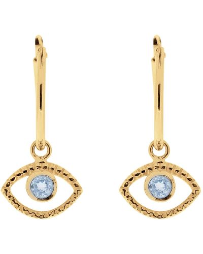 Charlotte's Web Jewellery Eye Of Intuition Vermeil Hoop Earrings - Metallic
