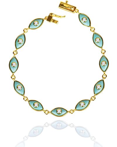 Ep Designs Evil Eye Turquoise Bracelet - Metallic