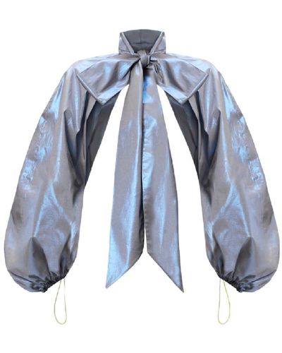 Monosuit Bolero Long Sleeves Shiny - Blue