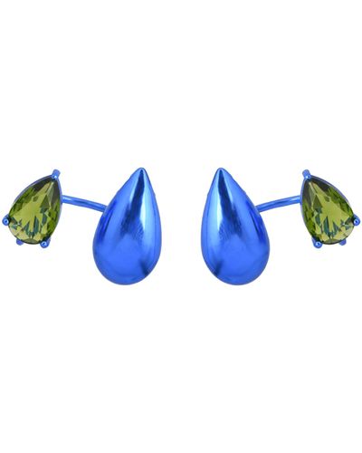 Lavani Jewels Kusanagi Drop Earrings - Blue