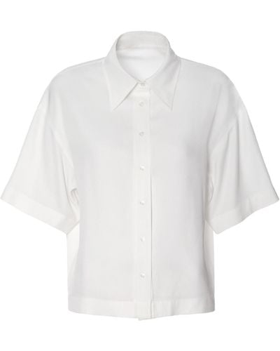 AGGI Lotta Whisper Light Short Sleeve Shirt - White