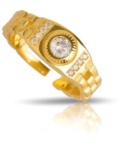 Ep Designs Lina Mini Stone Ring - Yellow