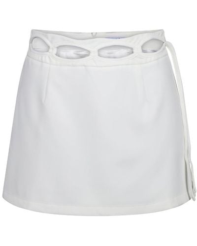 Storm Label Link Mini Skirt - White