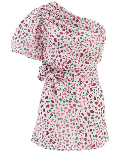 Fickle Hearts Izzy One Shoulder Pink Mini Summer Dress - Multicolor