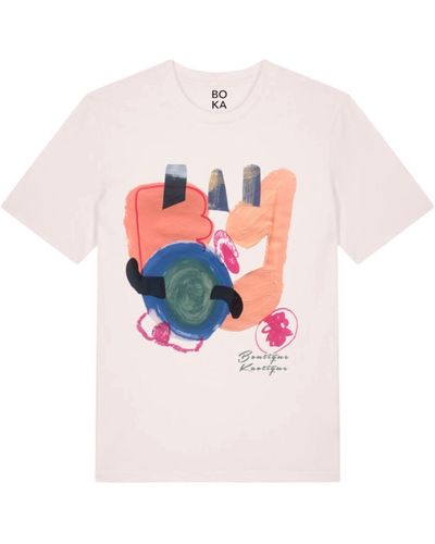 Boutique Kaotique My Brain Is Off-line Today Organic Cotton Tee. - Pink