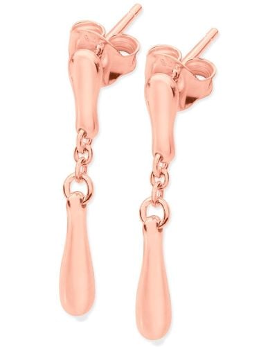 Lucy Quartermaine Falling Drip Earrings In Vermeil - Pink