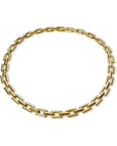 Anisa Sojka Square Link Necklace - Metallic