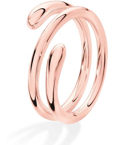 Lucy Quartermaine Coil Drop Ring In Vermeil - Pink
