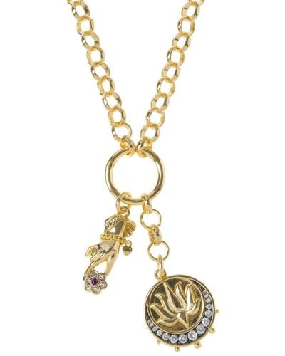 Patroula Jewellery Gold Belcher Wise Owl Necklace - Metallic