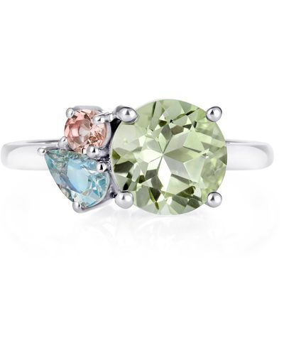Augustine Jewels Green Amethyst Cluster Ring