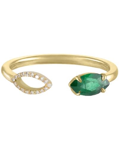 Augustine Jewels Agate & Diamond Ring - Multicolor