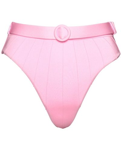 Noire Swimwear Pink Dreams Coquillage High Waist Bikini Bottom