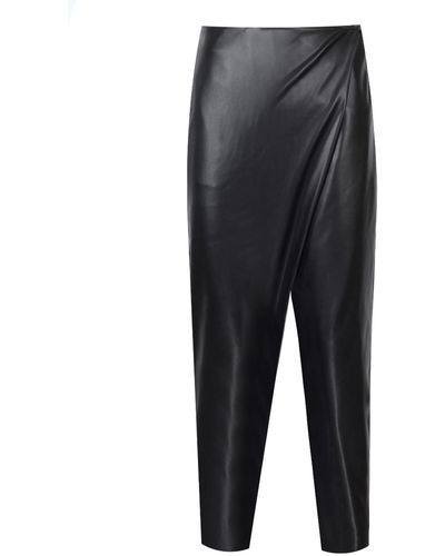 Mirimalist Leather Harem Trousers - Black
