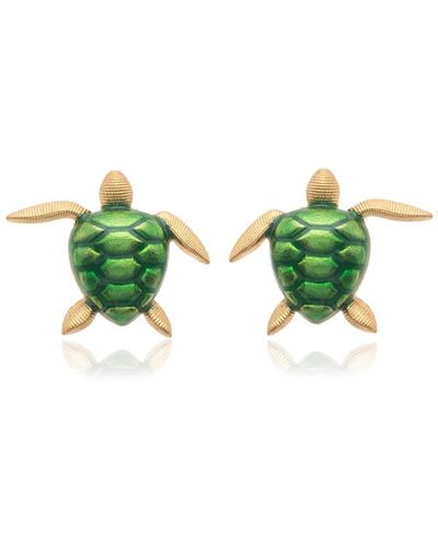 Milou Jewelry Sea Turtle Earrings - Green
