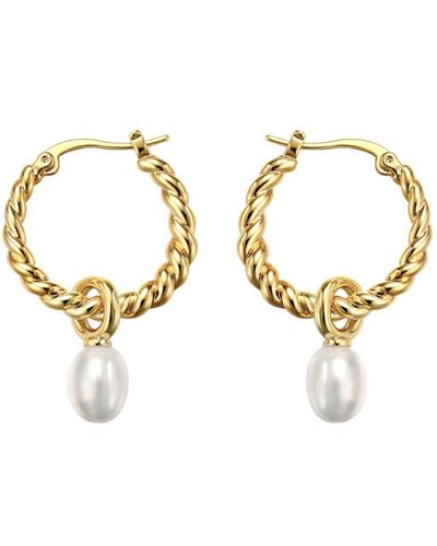 Janus Edinburgh Vermeil Pearl Cycles Of Hope huggie Hoop Detachable Earrings - Metallic