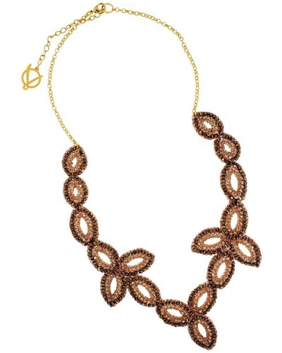 Lavish by Tricia Milaneze Caramel Lyra Handmade Necklace - Metallic