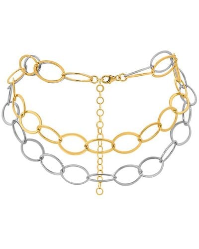 NAiiA Elizabeth Gold And Silver Chain Necklace - Metallic