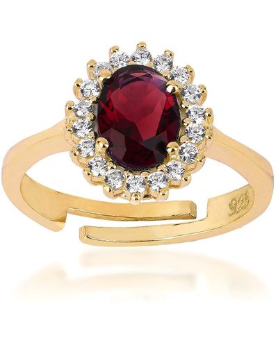 BY EDA DOGAN Ruby Vintage Adjustable Ring - Pink