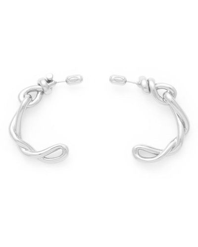 CAPSULE ELEVEN Egyptian Knot Hoops - White