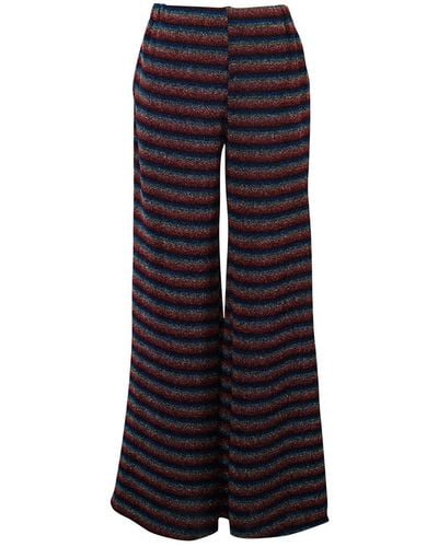 Jennafer Grace Rainbow Shimmer Palazzo Trousers - Blue