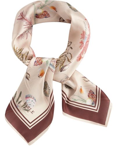 Fable England Neutrals Whispering Sands Square Scarf - Pink