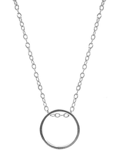 Anchor and Crew Abbott Round Mini Geometric Necklace Pendant - Metallic