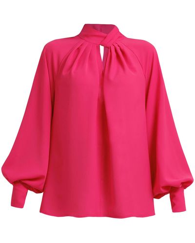 Tia Dorraine Get Down To Business Lightweight Oversized Blouse - Pink