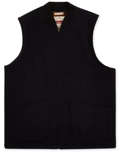 Burrows and Hare Wool Gilet - Blue