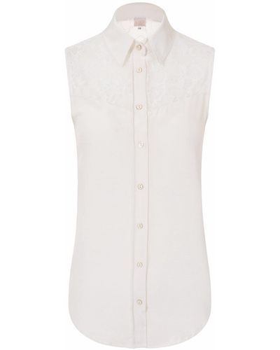 Sophie Cameron Davies Classic Silk Top - White
