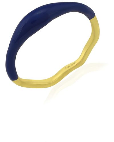 Arvino Blue Enamel Molten Ring