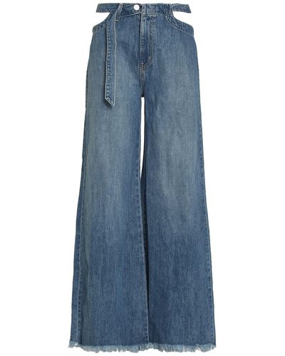 NOEND Salina High Rise Cut Out Detail Wide Leg Jeans In Tucson - Blue